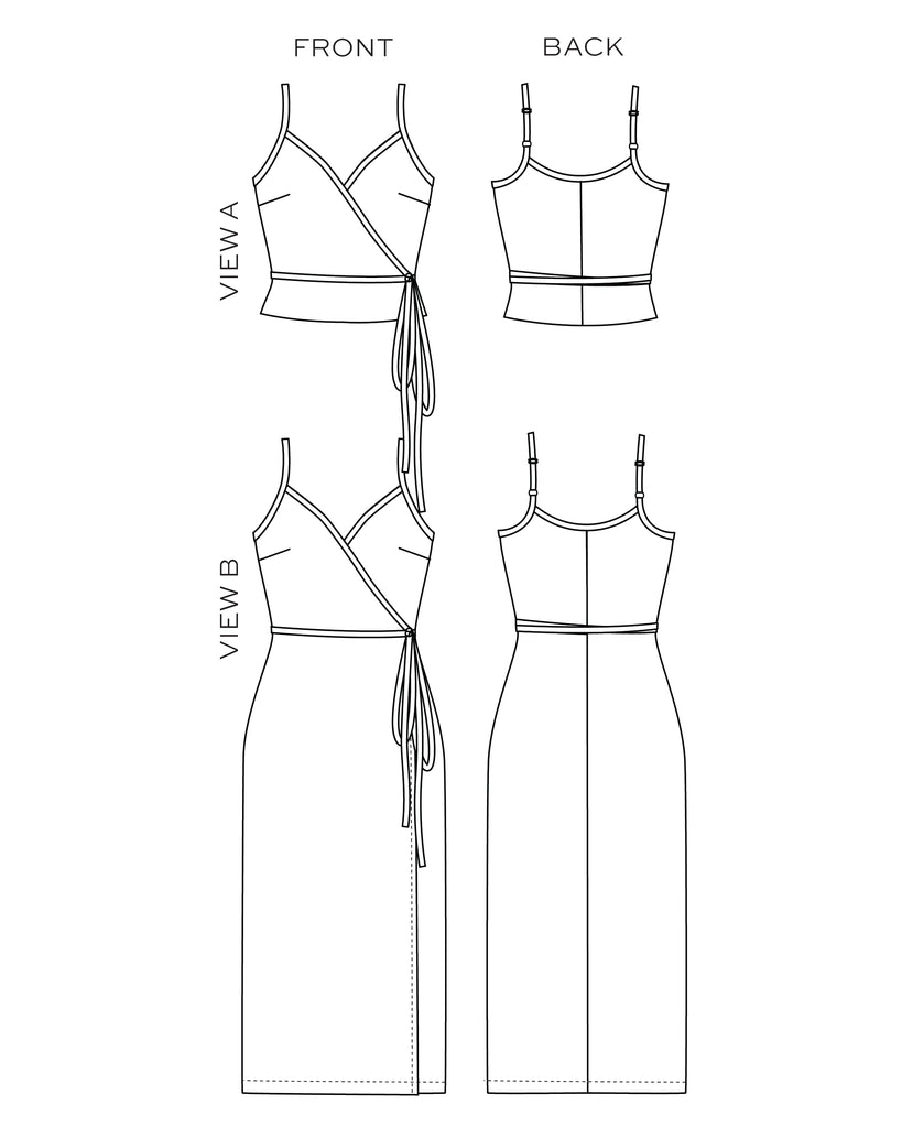 Calvin wrap dress & top